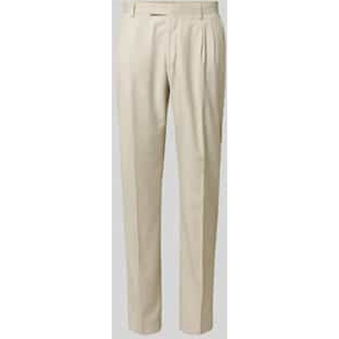 Broek met persplooien en achterzakken