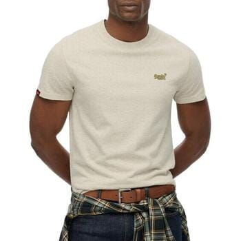 Superdry ESSENTIAL LOGO EMB TEE Heren T-shirt - Straw Grey Marl