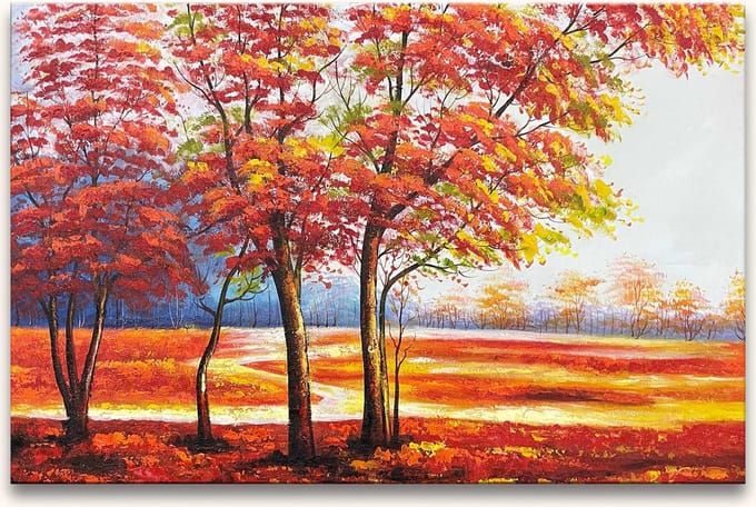 Handgeschilderd schilderij Olieverf op Canvas - Salvador Dali - Boomlandschap