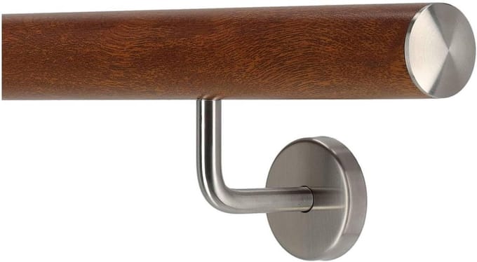 Trapleuning Aluminium - Wandleuning Balkonleuning - Veilige Traplift - Mahoniehout Decor - 70 cm - Niet gespecificeerd