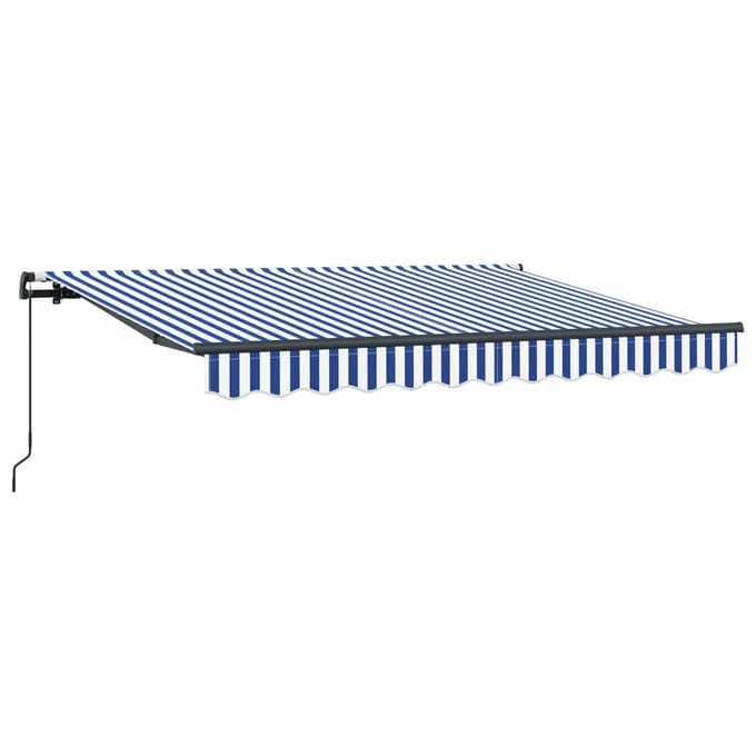 vidaXL - Uitschuifbare - luifel - Blauw - 250 - x - 200 - cm - Stof