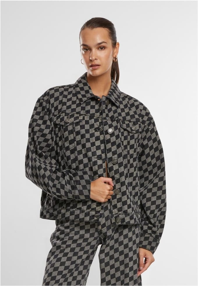 Urban Classics - 80‘s Oversized Laser Printed Spijkerjas - M - Zwart