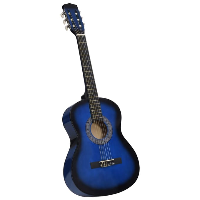 vidaXL - Gitaar - klassiek - beginner - met - tas - 3/4 - 36" - blauw