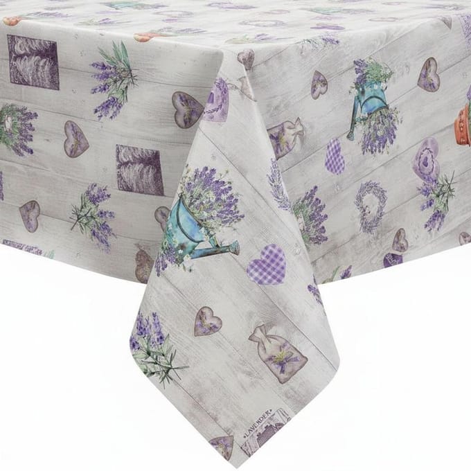 Protecttable - Tafelzeil Lavender Love 140x250cm - Tafelkleed Afwasbaar - Kunststof