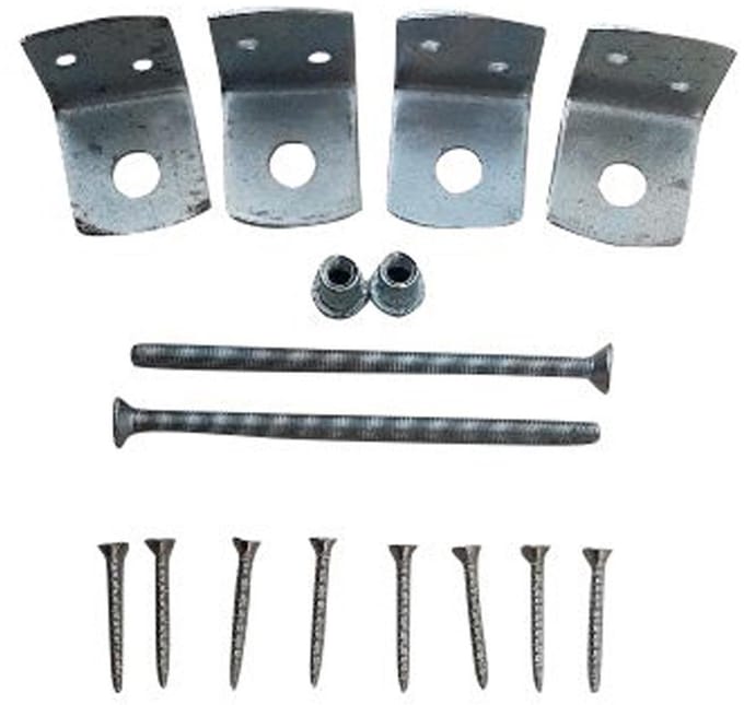 Uni-beslag set GV + schroeven