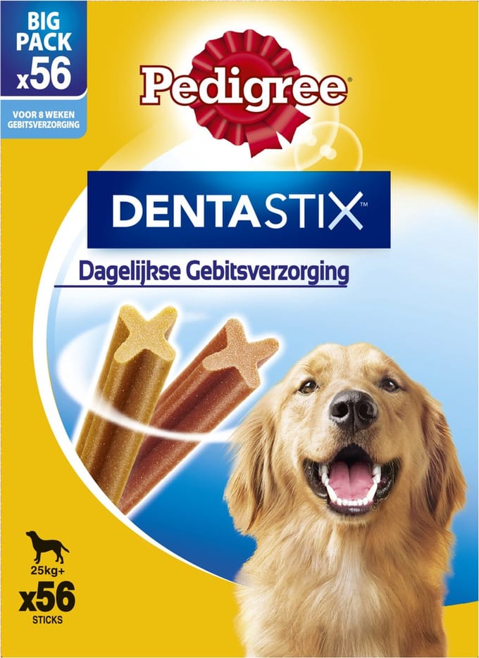 Pedigree Dentastix - Grote Hond - Gebitsverzorging - 56 Kauwsnacks