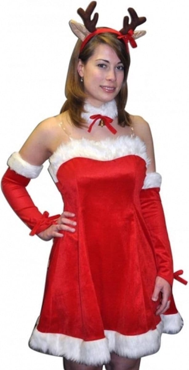 Kerstjurkje Rudi met rendier diadeem voor dames