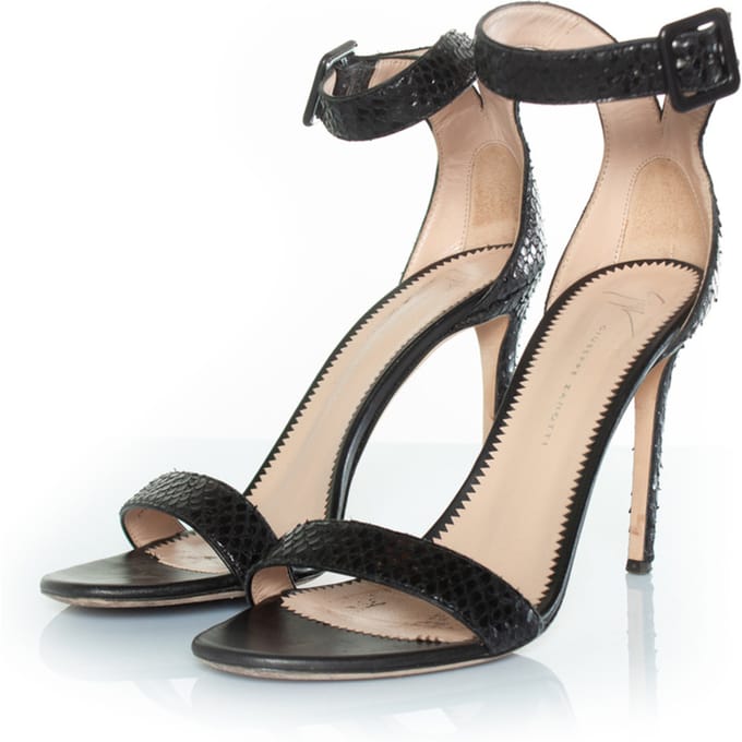Giuseppe Zanotti Python sandalen in zwart
