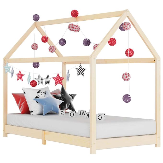 vidaXL - Kinderbedframe - massief - grenenhout - 90x200 - cm