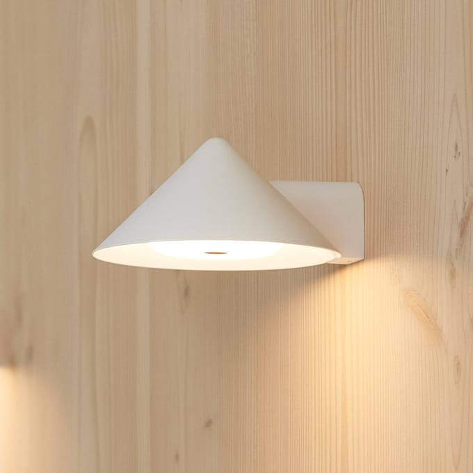 FRANDSEN LED wandlamp op batterijen Grasp, wit, breedte 15 cm