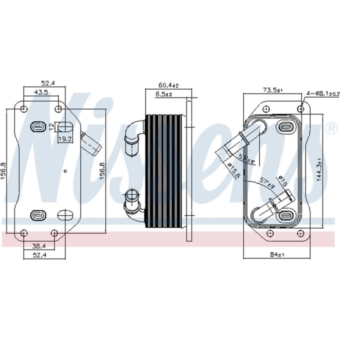Olie radiator, motorolie NISSENS 91254