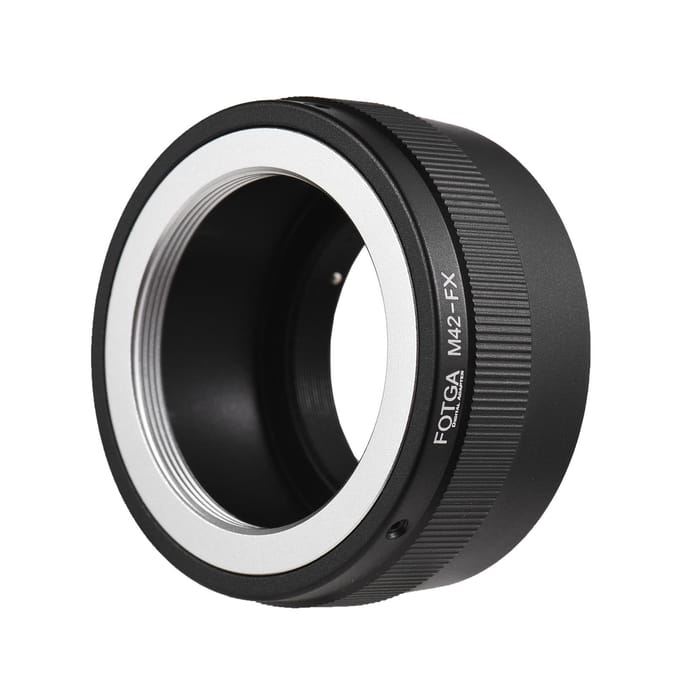 FOTGA Handmatige Lens Mount Adapter Ring Aluminiumlegering voor Pentax M42 Mount Lens naar Fuji zwart