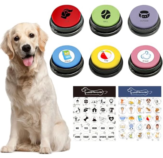 Set van 6 Communicatieknoppen voor Honden met Opnamefunctie