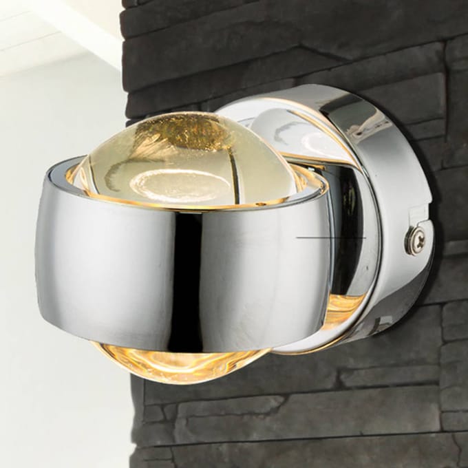 Wandlamp - chroom - RANDI - metaal - LED - 78292 - Globo