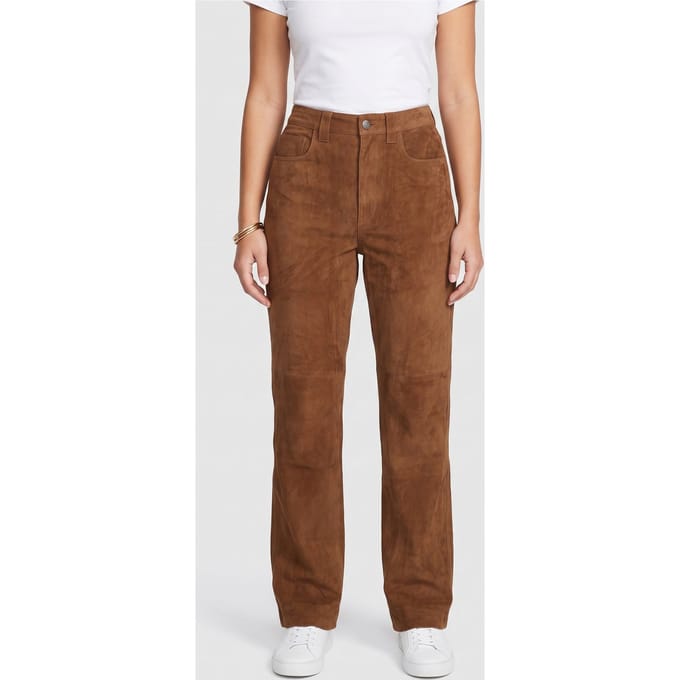 & Other Stories Es Melissa Suede Trousers Brown Taglia: 36 | Pantaloni di pelle Outlet | Donna | Marrone