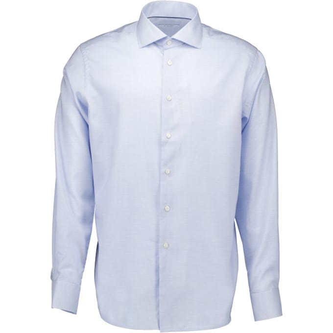 Eton Twill Lange Mouw Overhemden Lichtblauw 100012258