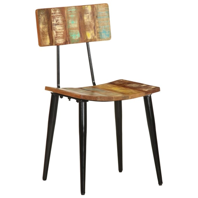 vidaXL - Eetkamerstoelen - 2 - st - massief - gerecycled - hout