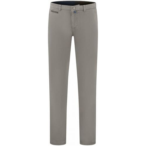 Com4 Broek Modern Chino Uni Cotton Steengrijs / male