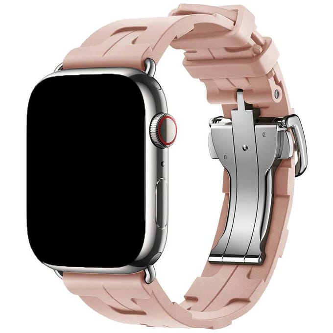 2+1 | Apple Watch Bandje Kilim - Siliconen - Pink Sand