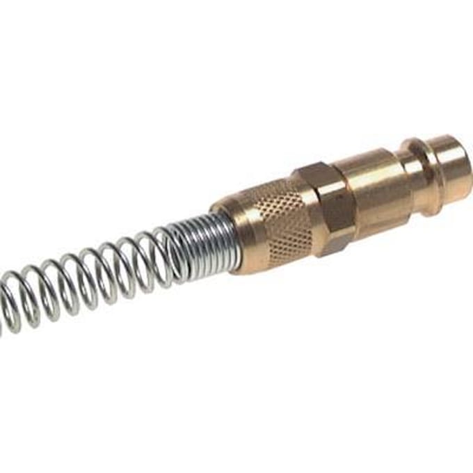 Vernikkeld Messing DN 7.2 (Euro) Luchtkoppeling Insteeknippel 6x8 mm Push-On Buigbescherming Draaibaar