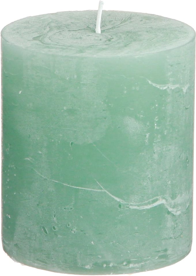 Effen pilaarkaarsen, groene jade, 70×80mm, set van 4, voor decoratie e