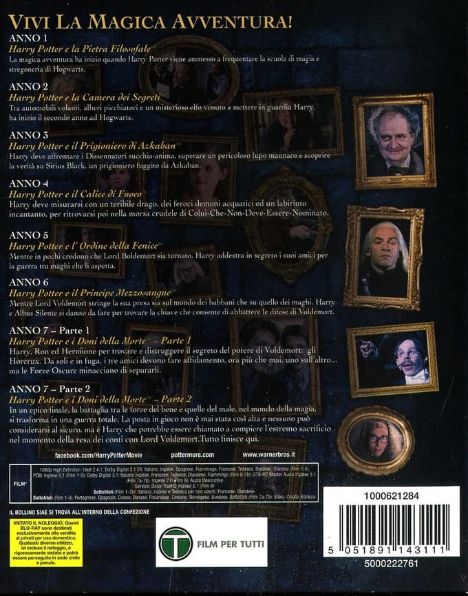Warner Home Video Harry Potter Complete Collection Blu-ray Engels, Italiaans