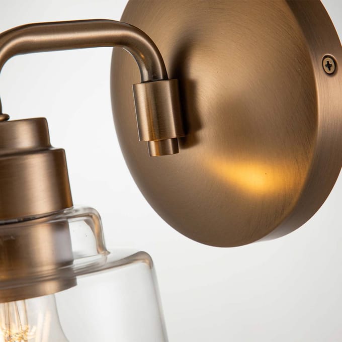 Kichler LED Wandlamp Aivian | 1X E27 Max 60W | Weathered Brass