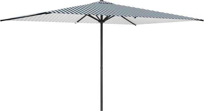 vidaXL - Tuinparasol - Rechthoekig - 2 - x - 3 - m - Polyester - Blauw - en - Wit