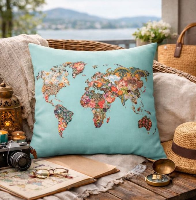 Wanderlust Collection Kussenhoes - 45x45 cm