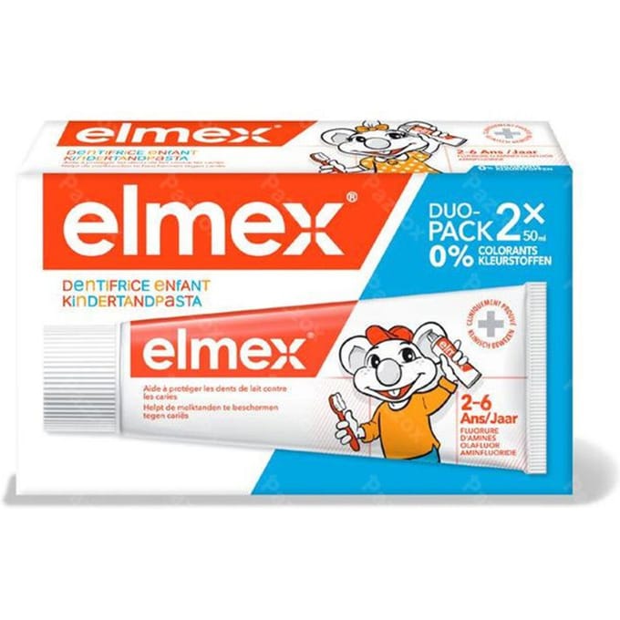 elmex® Anti-Cariës Kindertandpasta 2-6 Jaar 2x50 Tandpasta