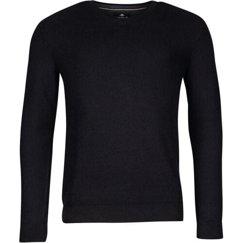 Baileys Trui V-Neck Cotton Structure Knit Navy / male