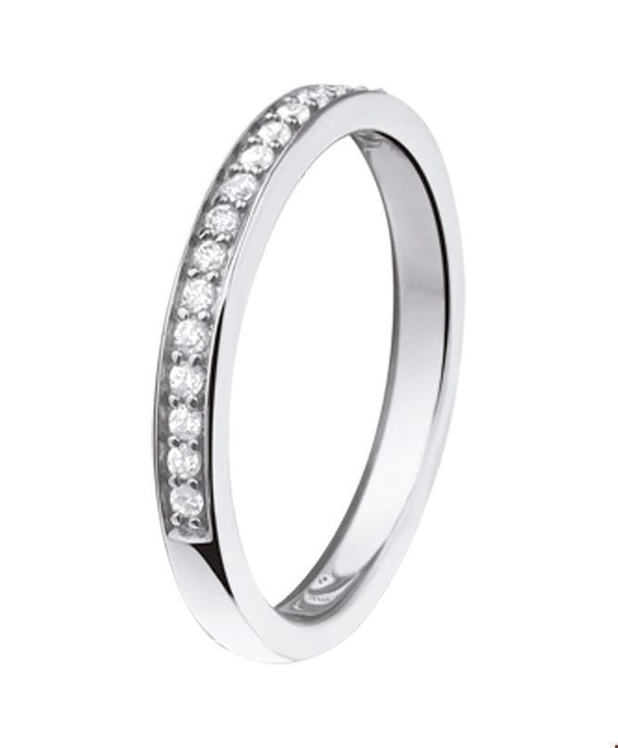 Zilver Gerhodineerde Ring zirkonia 1315654 16.50 mm (52)