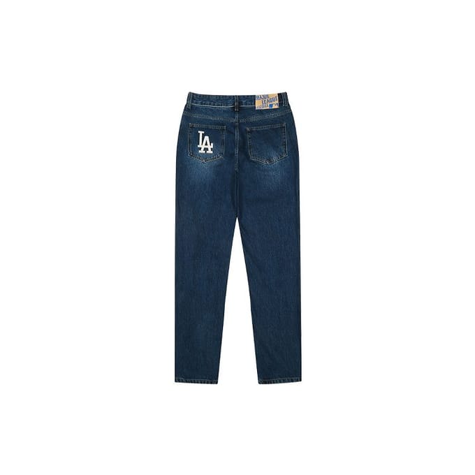 MLB Los Angeles Dodgers Jeans Décontractés Coupe Droite Homme Pantalons Bleu 31DPM1041-07U M blue