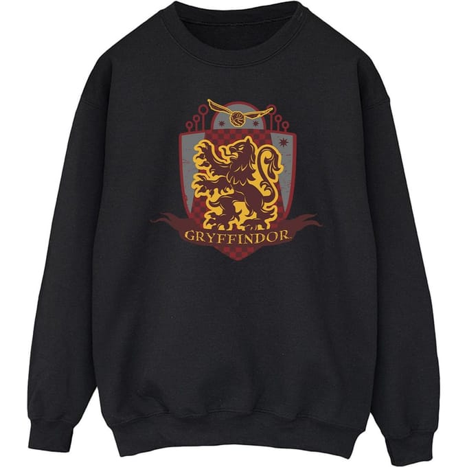 Harry Potter Heren Gryffindor borstembleem Sweatshirt (Zwart)