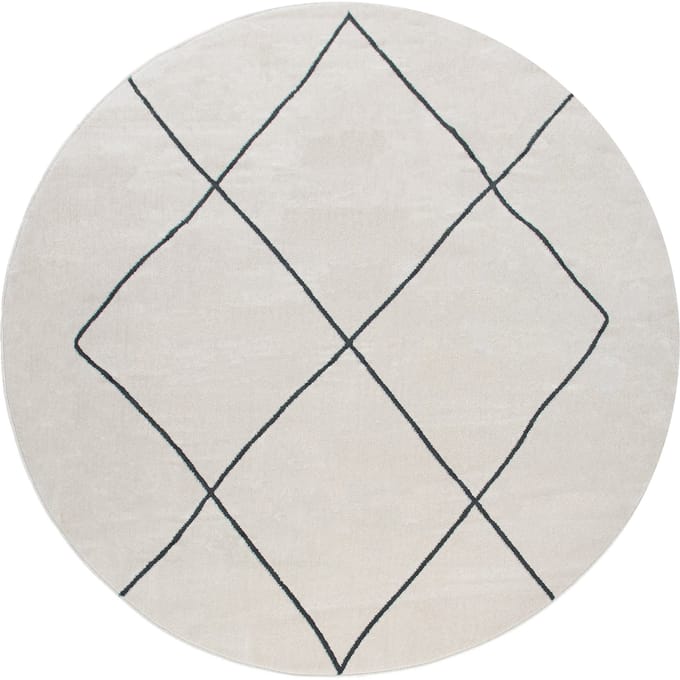 Tapijt Hilal wit 120 cm rond
