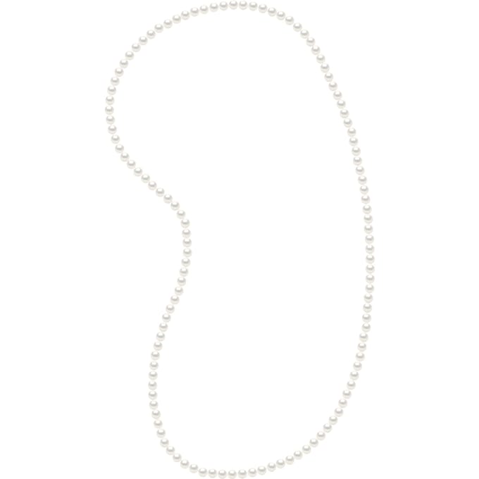 OPERA parelsnoer zoetwater parels 6-7mm witte ronde Lengte 80 cm