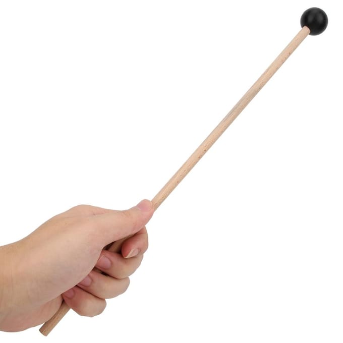 4 Stuks Marimba Mallets Garen en Rubberen Kop Esdoornhout Percussie Mallet voor Marimba black
