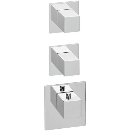 Herzbach LOGIC XL 2 colour set for universal thermostat module, with 3 square panels 11.522010.2.01