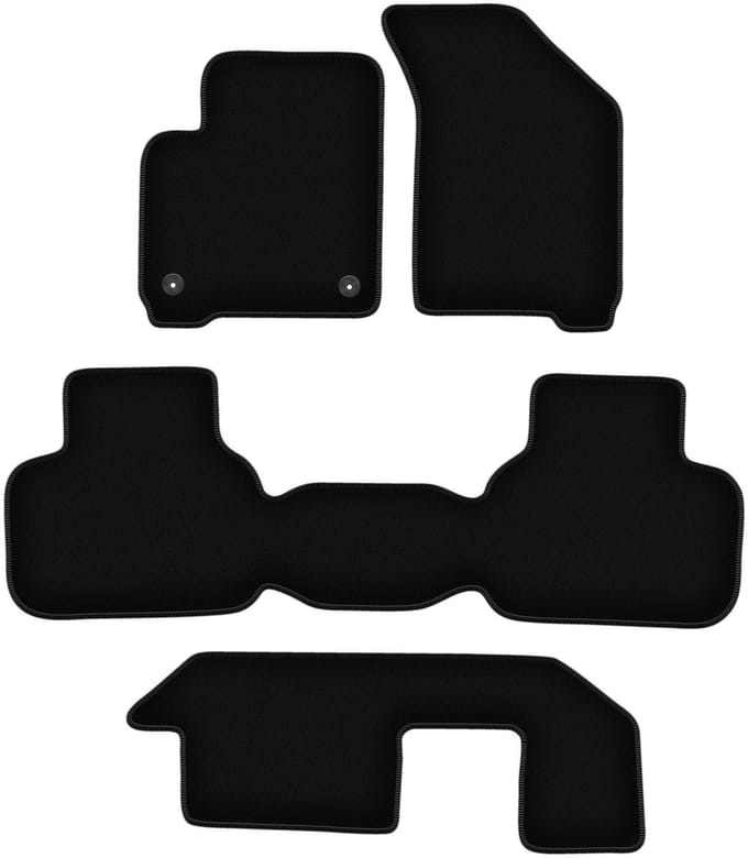 BASIC zwarte velours matten voor: Dodge Journey JC49 7-zits (2007-2016)