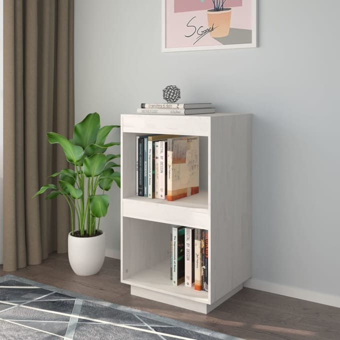 vidaXL - Boekenkast - 40x35x71 - cm - massief - grenenhout - wit