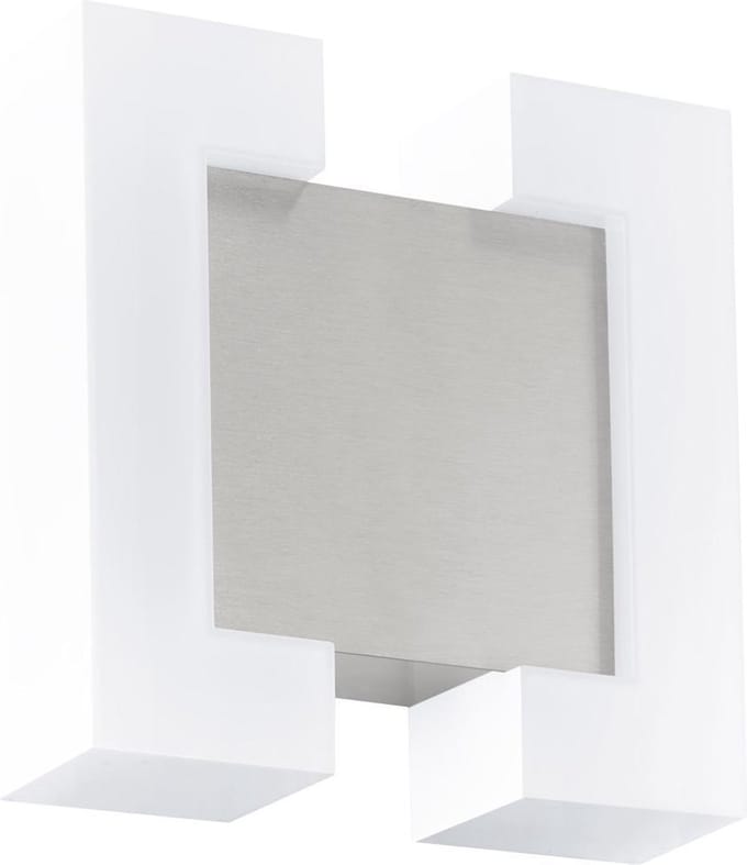 EGLO Sitia - Buitenverlichting - IP44 - Wandlamp - 2 Lichts - Nikkel-Mat - Wit