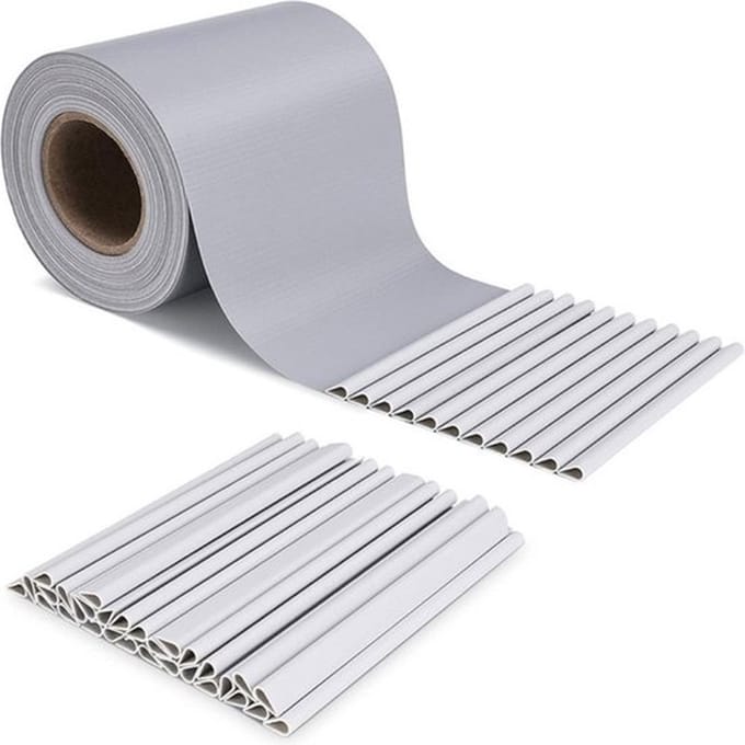Bolt Edge Privacy Strip - Zichtbreeknet - Windbreekgaas - Grijs - 35 Meter
