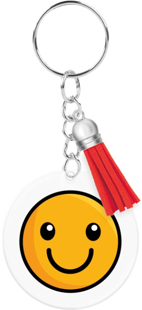 Acryl sleutelhanger - Smiley