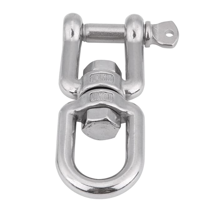 Zware 304 Roestvrijstalen Draaibare Ring Snap Rolling Schakel Apparaat 10mm gray