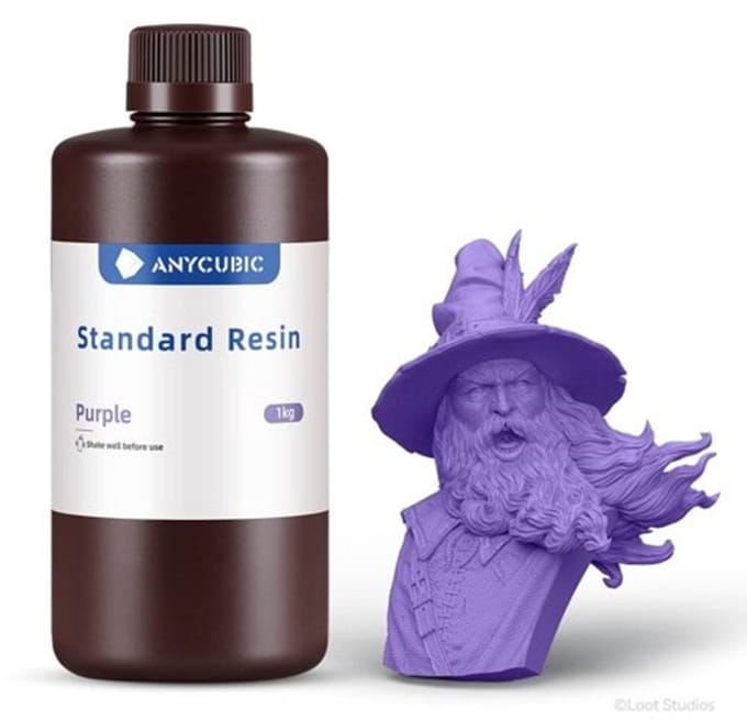 Anycubic SLA 3D printer Standard UV resin/hars 1 liter - Purple / Paars