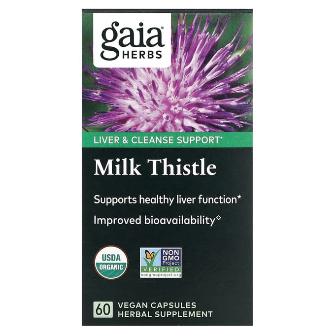 Gaia Herbs, chardon-marie, 60 gélules végétales
