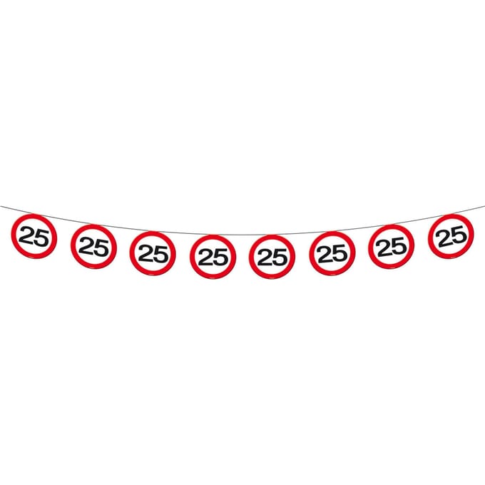 25 Jaar Verkeersbord Slinger - 12 meter