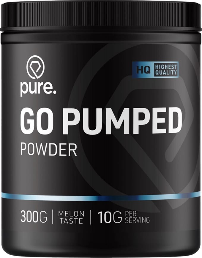 Pure. Go Pumped Powder - Watermelon - 300g - pre-workout - vitamine C en vitamine B12
