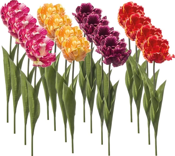 Emerald - Kunstbloem Tulp Paris 66cm - Set van 16 - Kunstplant voor binnen
