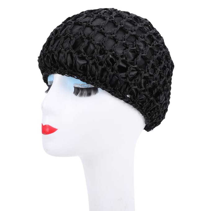 2-in-1 Wrap   Bonnet Omkeerbaar   Strikband Zijden Bonnet Haarwikkel   Dubbellaags voor Krullend   Haar black